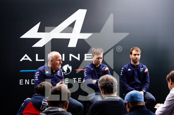 2022-06-10 - Alpine press conference during the free practices and qualifying sessions of the 2022 24 Hours of Le Mans, 3rd round of the 2022 FIA World Endurance Championship, on the Circuit de la Sarthe, from June 8 to 12, 2022 in Le Mans, France - 24 HEURES DU MANS 2022 - FREE PRACTICES AND QUALIFYING - PART 2 - ENDURANCE - MOTORS