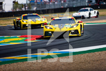2022-06-10 - 64 MILNER Tommy (usa), TANDY Nick (gbr), SIMS Alexander (ger), Corvette Racing, Chevrolet Corvette C8.R, action during the 2022 24 Hours of Le Mans, 3rd round of the 2022 FIA World Endurance Championship, on the Circuit de la Sarthe, from June 11 to 12, 2022 in Le Mans, France - 24 HEURES DU MANS 2022 - PART 1 - ENDURANCE - MOTORS