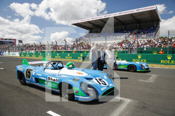 2022-06-11 - Henri Pescarolo, Matra MS670, with winning car of 1972 edition with Gérard Larrousse, Matra 670B, winning car of the 1974 edition, portrait during the 2022 24 Hours of Le Mans, 3rd round of the 2022 FIA World Endurance Championship, on the Circuit de la Sarthe, from June 11 to 12, 2022 in Le Mans, France - 24 HEURES DU MANS 2022 - PART 1 - ENDURANCE - MOTORS