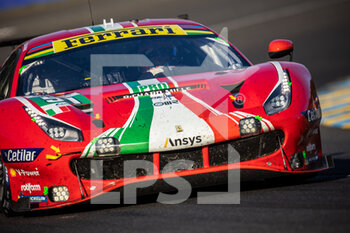 2022-06-11 - 51 PIER GUIDI Alessandro (ita), CALADO James (gbr), SERRA Daniel (bra), AF Corse, Ferrari 488 GTE EVO, action during the 2022 24 Hours of Le Mans, 3rd round of the 2022 FIA World Endurance Championship, on the Circuit de la Sarthe, from June 11 to 12, 2022 in Le Mans, France - 24 HEURES DU MANS 2022 - PART 1 - ENDURANCE - MOTORS