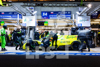 2022-06-12 - 43 HEINEMEIER-HANSSON David (dnk), SCHERER Fabio (swi), FITTIPALDI Pietro (bra), Inter Europol Competition, Oreca 07 - Gibson, pitlane, during the 2022 24 Hours of Le Mans, 3rd round of the 2022 FIA World Endurance Championship, on the Circuit de la Sarthe, from June 11 to 12, 2022 in Le Mans, France - 24 HEURES DU MANS 2022 - PART 2 - ENDURANCE - MOTORS