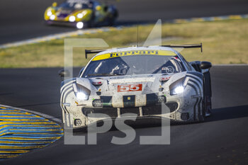 2022-06-12 - 55 CAMERON Duncan (gbr), GRIFFIN Matthew (irl), PEREL David (zaf), Spirit of Race, Ferrari 488 GTE Evo, action during the 2022 24 Hours of Le Mans, 3rd round of the 2022 FIA World Endurance Championship, on the Circuit de la Sarthe, from June 11 to 12, 2022 in Le Mans, France - 24 HEURES DU MANS 2022 - PART 2 - ENDURANCE - MOTORS