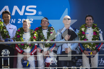 2022-06-12 - 709 BRISCOE Ryan (aus), WESTBROOK Richard (gbr), MAILLEUX Franck (fra), Glickenhaus Racing, Glickenhaus 007 LMH, portrait, podium during the 2022 24 Hours of Le Mans, 3rd round of the 2022 FIA World Endurance Championship, on the Circuit de la Sarthe, from June 11 to 12, 2022 in Le Mans, France - 24 HEURES DU MANS 2022 - PART 2 - ENDURANCE - MOTORS