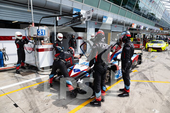 2022-06-30 - 31 BECHE Mathias (swi), CIMADOMO Philippe (fra), VAN DER HELM Tijmen (nld), TDS Racing x Vaillante, Oreca 07 - Gibson, pitlane, during the 4 Hours of Monza 2022, 3rd round of the 2022 European Le Mans Series on the Autodromo Nazionale di Monza from July 1 to 3, in Monza, Italy - AUTO - ELMS - 4 HOURS OF MONZA 2022 - ENDURANCE - MOTORS