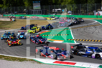 2022-07-03 - 02 CAYGILL Josh (gbr), VOISIN Bailey (gbr), GERHRSITZ Finn (ger), United Autosports, Ligier JS P320 - Nissan, action Start during the 4 Hours of Monza 2022, 3rd round of the 2022 European Le Mans Series on the Autodromo Nazionale di Monza from July 1 to 3, in Monza, Italy - AUTO - ELMS - 4 HOURS OF MONZA 2022 - ENDURANCE - MOTORS