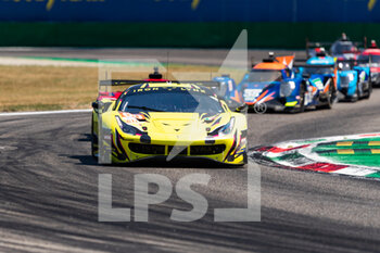 2022-07-03 - 60 CRESSONI Matteo (ita), RIGON Davide (ita), SCHIAVONI Claudio (ita), Iron Lynx, Ferrari 488 GTE, action during the 4 Hours of Monza 2022, 3rd round of the 2022 European Le Mans Series on the Autodromo Nazionale di Monza from July 1 to 3, in Monza, Italy - AUTO - ELMS - 4 HOURS OF MONZA 2022 - ENDURANCE - MOTORS