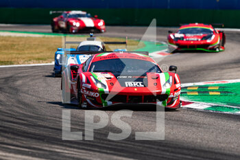 2022-07-03 - 33 Crestani Fabrizio (ita), HOOK Christian (ger), TUNJO Oscar (col), Rinaldi Racing, Ferrari 488 GTE, action during the 4 Hours of Monza 2022, 3rd round of the 2022 European Le Mans Series on the Autodromo Nazionale di Monza from July 1 to 3, in Monza, Italy - AUTO - ELMS - 4 HOURS OF MONZA 2022 - ENDURANCE - MOTORS