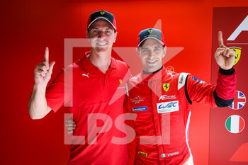 2022-07-09 - CALADO James (gbr), AF Corse, Ferrari 488 GTE EVO, and PIER GUIDI Alessandro (ita), AF Corse, Ferrari 488 GTE EVO, portrait during the 6 Hours of Monza 2022, 4th round of the 2022 FIA World Endurance Championship on the Autodromo Nazionale di Monza from July 8 to 10, 2022 in Monza, Italy - AUTO - FIA WEC - 6 HOURS OF MONZA 2022 - ENDURANCE - MOTORS