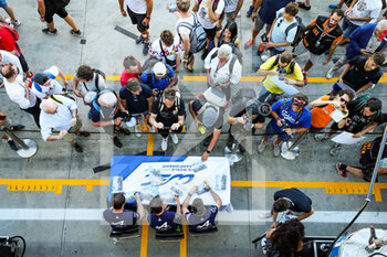 2022-07-10 - 36 NEGRAO André (bra), LAPIERRE Nicolas (fra), VAXIVIERE Matthieu (fra), Alpine Elf Team, Alpine A480 - Gibson, autograph session with fans during the 6 Hours of Monza 2022, 4th round of the 2022 FIA World Endurance Championship on the Autodromo Nazionale di Monza from July 8 to 10, 2022 in Monza, Italy - AUTO - FIA WEC - 6 HOURS OF MONZA 2022 - ENDURANCE - MOTORS