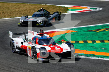2022-07-10 - 07 CONWAY Mike (gbr), KOBAYASHI Kamui (jpn), LOPEZ Jose Maria (arg), Toyota Gazoo Racing, Toyota GR010 - Hybrid, 94 DUVAL Loic (fra),MENEZES Gustavo (bra),ROSSITER James (gbr), Peugeot TotalEnergies Hybrid 9X8 Hypercar, action during the 6 Hours of Monza 2022, 4th round of the 2022 FIA World Endurance Championship on the Autodromo Nazionale di Monza from July 8 to 10, 2022 in Monza, Italy - AUTO - FIA WEC - 6 HOURS OF MONZA 2022 - ENDURANCE - MOTORS