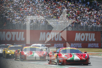 2022-07-10 - 51 PIER GUIDI Alessandro (ita), CALADO James (gbr), AF Corse, Ferrari 488 GTE EVO, action, 52 MOLINA Miguel (spa), FUOCO Antonio (ita), AF Corse, Ferrari 488 GTE EVO, action, during the 6 Hours of Monza 2022, 4th round of the 2022 FIA World Endurance Championship on the Autodromo Nazionale di Monza from July 8 to 10, 2022 in Monza, Italy - AUTO - FIA WEC - 6 HOURS OF MONZA 2022 - ENDURANCE - MOTORS