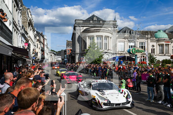 2022-07-27 - 51 Iron Lynx, Ferrari 488 GT3 of Miguel MOLINA, Nicklas NIELSEN, James CALADO, Parade in Spa city, during the TotalEnergies 24 hours of Spa 2022, 7th round of the 2022 Fanatec GT World Challenge Europe Powered by AWS, from July 27 to 31, 2021 on the Circuit de Spa-Francorchamps, in Stavelot, Belgium - AUTO - 24 HOURS OF SPA 2022 - ENDURANCE - MOTORS