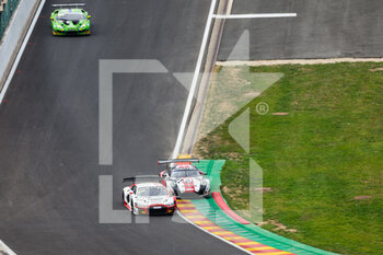 2022-07-30 - 11 Tresor by Car Collection, Audi R8 LMS evo II GT3 of Daniele DI AMATO, Lorenzo PATRESE, Alberto DI FOLCO, Pierre-Alexandre JEAN, 24 Herberth Motorsport, Porsche 911 GT3-R of Niki LEUTWILER, Stefan AUST, Alessio PICARIELLO, Nico MENZEL, in action during the TotalEnergies 24 hours of Spa 2022, 7th round of the 2022 Fanatec GT World Challenge Europe Powered by AWS, from July 27 to 31, 2021 on the Circuit de Spa-Francorchamps, in Stavelot, Belgium - AUTO - 24 HOURS OF SPA 2022 - ENDURANCE - MOTORS