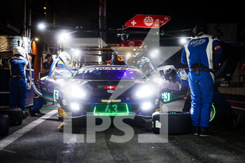 2022-07-30 - 63 Emil Frey Racing, Lamborghini Huracan GT3 Evo of Jack AITKEN, Albert COSTA, Mirko BORTOLOTTI, in action pitstop during the TotalEnergies 24 hours of Spa 2022, 7th round of the 2022 Fanatec GT World Challenge Europe Powered by AWS, from July 27 to 31, 2021 on the Circuit de Spa-Francorchamps, in Stavelot, Belgium - AUTO - 24 HOURS OF SPA 2022 - ENDURANCE - MOTORS