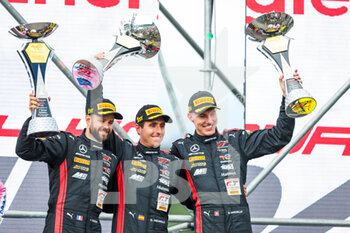 2022-07-31 - 88 AMG Team AKKODIS ASP, Mercedes-AMG GT3 of Raffaele MARCIELLO, Daniel JUNCADELLA, Jules GOUNON, podium during the TotalEnergies 24 hours of Spa 2022, 7th round of the 2022 Fanatec GT World Challenge Europe Powered by AWS, from July 27 to 31, 2021 on the Circuit de Spa-Francorchamps, in Stavelot, Belgium - AUTO - 24 HOURS OF SPA 2022 - ENDURANCE - MOTORS