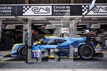 2022-08-26 - 15 VATALANO Valentino (ger), FELBERMAYR Jr Horst (aut), McCUSKER Austin (usa), RLR Msport, Ligier JS P320 - Nissan, pitlane, during the 4 Hours of Barcelona 2022, 4th round of the 2022 European Le Mans Series on the Circuit de Barcelona-Catalunya from August 26 to 28, in Barcelona, Spain - AUTO - ELMS - 4 HOURS OF BARCELONA 2022 - ENDURANCE - MOTORS