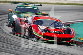 2022-08-27 - 32 EHRET Pierre (ger), VARRONE Nicolas (arg), ALESI Diego (ita), Rinaldi Racing, Ferrari 488 GTE, action during the 4 Hours of Barcelona 2022, 4th round of the 2022 European Le Mans Series on the Circuit de Barcelona-Catalunya from August 26 to 28, in Barcelona, Spain - AUTO - ELMS - 4 HOURS OF BARCELONA 2022 - ENDURANCE - MOTORS
