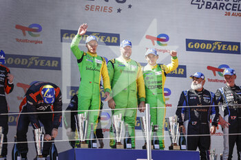 2022-08-28 - 13 CREWS Charles (usa), PINO Nico (chl), OLIVEIRA Guilherme (prt), Inter Europol Competition, Ligier JS P320 - Nissan, portrait podium during the 4 Hours of Barcelona 2022, 4th round of the 2022 European Le Mans Series on the Circuit de Barcelona-Catalunya from August 26 to 28, in Barcelona, Spain - AUTO - ELMS - 4 HOURS OF BARCELONA 2022 - ENDURANCE - MOTORS