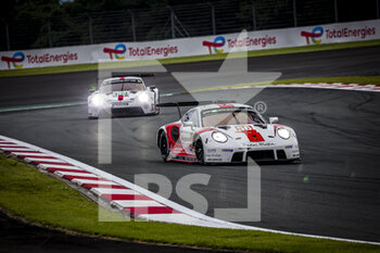 2022-09-09 - 56 IRIBE Brendan (usa), MILLROY Ollie (gbr), BARNICOAT Ben (gbr), Team Project 1, Porsche 911 RSR - 19, action during the 6 Hours of Fuji 2022, 5th round of the 2022 FIA World Endurance Championship on the Fuji Speedway from September 8 to 11, 2022 in Fuji, Japan - AUTO - FIA WEC - 6 HOURS OF FUJI 2022 - ENDURANCE - MOTORS