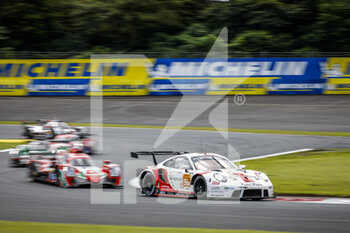 10/09/2022 - 56 IRIBE Brendan (usa), MILLROY Ollie (gbr), BARNICOAT Ben (gbr), Team Project 1, Porsche 911 RSR - 19, action, during the 6 Hours of Fuji 2022, 5th round of the 2022 FIA World Endurance Championship on the Fuji Speedway from September 8 to 11, 2022 in Fuji, Japan - AUTO - FIA WEC - 6 HOURS OF FUJI 2022 - ENDURANCE - MOTORI