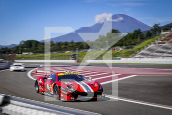 11/09/2022 - 71 DEZOTEUX Franck (fra), RAGUES Pierre (fra), AUBRY Gabriel (fra), Spirit of Race, Ferrari 488 GTE EVO, action during the 6 Hours of Fuji 2022, 5th round of the 2022 FIA World Endurance Championship on the Fuji Speedway from September 8 to 11, 2022 in Fuji, Japan - AUTO - FIA WEC - 6 HOURS OF FUJI 2022 - ENDURANCE - MOTORI