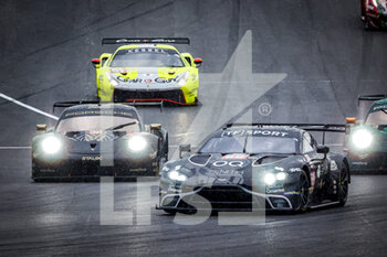 2022-10-16 - 69 AL HARTHY Ahmad (omn), DE HAAN Sam (gbr), SORENSEN Marco (dnk), Oman Racing avec TF Sport, Aston Martin Vantage AMR, action during the 4 Hours of Portimao 2022, 6th round of the 2022 European Le Mans Series on the Algarve International Circuit from October 14 to 16, in Portimao, Portugal - AUTO - ELMS - 4 HOURS OF PORTIMAO 2022 - ENDURANCE - MOTORS