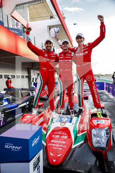 2022-10-16 - DELETRAZ Louis (swi), HABSBURG Ferdinand (aut), COLOMBO Lorenzo (ita), Prema Racing, Oreca 07 - Gibson, portrait during the 4 Hours of Portimao 2022, 6th round of the 2022 European Le Mans Series on the Algarve International Circuit from October 14 to 16, in Portimao, Portugal - AUTO - ELMS - 4 HOURS OF PORTIMAO 2022 - ENDURANCE - MOTORS