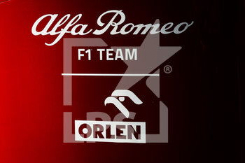 2022-02-23 - Alfa Romeo F1 Team ORLEN, ambiance logo during the pre-season track session prior the 2022 FIA Formula One World Championship, on the Circuit de Barcelona-Catalunya, from February 23 to 25, 2022 in Montmelo, near Barcelona, Spain - PRE-SEASON TRACK SESSION PRIOR THE 2022 FIA FORMULA ONE WORLD CHAMPIONSHIP - FORMULA 1 - MOTORS
