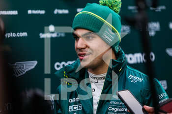 2022-02-23 - STROLL Lance (can), Aston Martin F1 Team AMR22, portrait during the pre-season track session prior the 2022 FIA Formula One World Championship, on the Circuit de Barcelona-Catalunya, from February 23 to 25, 2022 in Montmelo, near Barcelona, Spain - PRE-SEASON TRACK SESSION PRIOR THE 2022 FIA FORMULA ONE WORLD CHAMPIONSHIP - FORMULA 1 - MOTORS