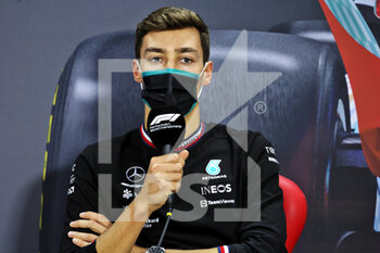 2022-03-10 - RUSSELL George (gbr), Mercedes AMG F1 Team W13, portrait press conference during the Formula 1 Aramco pre-season testing prior the 2022 FIA Formula One World Championship, on the Bahrain International Circuit, from March 10 to 12, 2022 in Sakhir, Bahrain - FORMULA 1 ARAMCO PRE-SEASON TESTING PRIOR THE 2022 FIA FORMULA ONE WORLD CHAMPIONSHIP - FORMULA 1 - MOTORS
