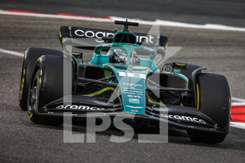 2022-03-11 - 18 STROLL Lance (can), Aston Martin F1 Team AMR22, action during the Formula 1 Aramco pre-season testing prior the 2022 FIA Formula One World Championship, on the Bahrain International Circuit, from March 10 to 12, 2022 in Sakhir, Bahrain - FORMULA 1 ARAMCO PRE-SEASON TESTING PRIOR THE 2022 FIA FORMULA ONE WORLD CHAMPIONSHIP - FORMULA 1 - MOTORS