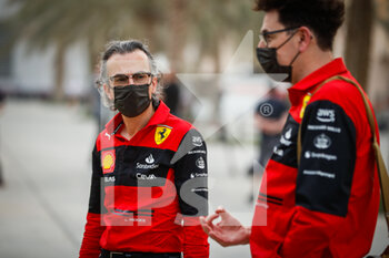 2022-03-11 - MEKIES Laurent (fra), Racing Director of the Scuderia Ferrari, portrait during the Formula 1 Aramco pre-season testing prior the 2022 FIA Formula One World Championship, on the Bahrain International Circuit, from March 10 to 12, 2022 in Sakhir, Bahrain - FORMULA 1 ARAMCO PRE-SEASON TESTING PRIOR THE 2022 FIA FORMULA ONE WORLD CHAMPIONSHIP - FORMULA 1 - MOTORS