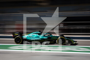 2022-03-12 - 18 STROLL Lance (can), Aston Martin F1 Team AMR22, action during the Formula 1 Aramco pre-season testing prior the 2022 FIA Formula One World Championship, on the Bahrain International Circuit, from March 10 to 12, 2022 in Sakhir, Bahrain - FORMULA 1 ARAMCO PRE-SEASON TESTING PRIOR THE 2022 FIA FORMULA ONE WORLD CHAMPIONSHIP - FORMULA 1 - MOTORS