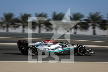 2022-03-12 - 63 RUSSELL George (gbr), Mercedes AMG F1 Team W13, action during the Formula 1 Aramco pre-season testing prior the 2022 FIA Formula One World Championship, on the Bahrain International Circuit, from March 10 to 12, 2022 in Sakhir, Bahrain - FORMULA 1 ARAMCO PRE-SEASON TESTING PRIOR THE 2022 FIA FORMULA ONE WORLD CHAMPIONSHIP - FORMULA 1 - MOTORS