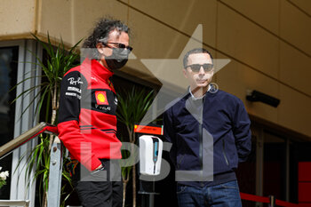 2022-03-17 - MEKIES Laurent (fra), Racing Director of the Scuderia Ferrari, TODT Nicolas (fra), Allroad Manager, portrait during the Formula 1 Gulf Air Bahrain Grand Prix 2022, 1st round of the 2022 FIA Formula One World Championship, on the Bahrain International Circuit, from March 18 to 20, 2022 in Sakhir, Bahrain - FORMULA 1 GULF AIR BAHRAIN GRAND PRIX 2022, 1ST ROUND OF THE 2022 FIA FORMULA ONE WORLD CHAMPIONSHIP - FORMULA 1 - MOTORS