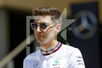 2022-03-17 - RUSSELL George (gbr), Mercedes AMG F1 Team W13, portrait during the Formula 1 Gulf Air Bahrain Grand Prix 2022, 1st round of the 2022 FIA Formula One World Championship, on the Bahrain International Circuit, from March 18 to 20, 2022 in Sakhir, Bahrain - FORMULA 1 GULF AIR BAHRAIN GRAND PRIX 2022, 1ST ROUND OF THE 2022 FIA FORMULA ONE WORLD CHAMPIONSHIP - FORMULA 1 - MOTORS