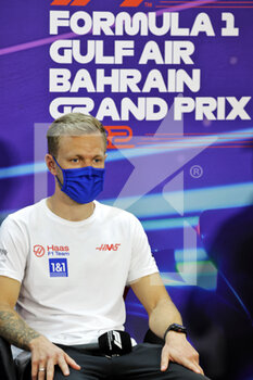 2022-03-17 - MAGNUSSEN Kevin (den), Haas F1 Team VF-22 Ferrari, portrait press conference during the Formula 1 Gulf Air Bahrain Grand Prix 2022, 1st round of the 2022 FIA Formula One World Championship, on the Bahrain International Circuit, from March 18 to 20, 2022 in Sakhir, Bahrain - FORMULA 1 GULF AIR BAHRAIN GRAND PRIX 2022, 1ST ROUND OF THE 2022 FIA FORMULA ONE WORLD CHAMPIONSHIP - FORMULA 1 - MOTORS