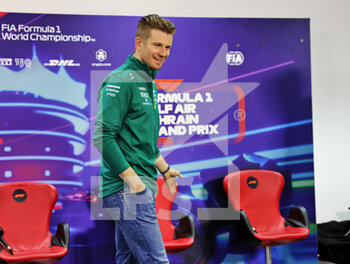 2022-03-18 - HULKENBERG Nico (ger), Reserve Driver of Aston Martin F1 Team, portrait press conference during the Formula 1 Gulf Air Bahrain Grand Prix 2022, 1st round of the 2022 FIA Formula One World Championship, on the Bahrain International Circuit, from March 18 to 20, 2022 in Sakhir, Bahrain - FORMULA 1 GULF AIR BAHRAIN GRAND PRIX 2022, 1ST ROUND OF THE 2022 FIA FORMULA ONE WORLD CHAMPIONSHIP - FORMULA 1 - MOTORS