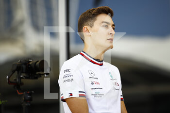 2022-03-18 - RUSSELL George (gbr), Mercedes AMG F1 Team W13, portrait during the Formula 1 Gulf Air Bahrain Grand Prix 2022, 1st round of the 2022 FIA Formula One World Championship, on the Bahrain International Circuit, from March 18 to 20, 2022 in Sakhir, Bahrain - FORMULA 1 GULF AIR BAHRAIN GRAND PRIX 2022, 1ST ROUND OF THE 2022 FIA FORMULA ONE WORLD CHAMPIONSHIP - FORMULA 1 - MOTORS
