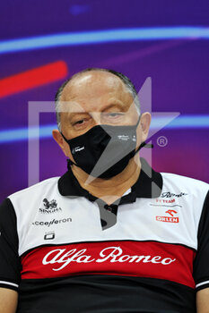 2022-03-19 - VASSEUR Frederic (fra), Team Principal of Alfa Romeo F1 Team ORLEN, portrait press conference during the Formula 1 Gulf Air Bahrain Grand Prix 2022, 1st round of the 2022 FIA Formula One World Championship, on the Bahrain International Circuit, from March 18 to 20, 2022 in Sakhir, Bahrain - FORMULA 1 GULF AIR BAHRAIN GRAND PRIX 2022, 1ST ROUND OF THE 2022 FIA FORMULA ONE WORLD CHAMPIONSHIP - FORMULA 1 - MOTORS