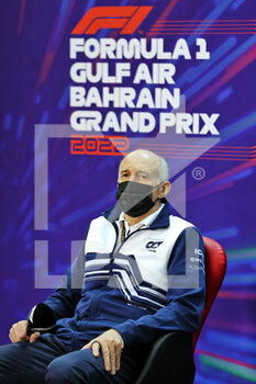 2022-03-19 - TOST Franz (aut), Team Principal of Scuderia AlphaTauri, portrait press conference during the Formula 1 Gulf Air Bahrain Grand Prix 2022, 1st round of the 2022 FIA Formula One World Championship, on the Bahrain International Circuit, from March 18 to 20, 2022 in Sakhir, Bahrain - FORMULA 1 GULF AIR BAHRAIN GRAND PRIX 2022, 1ST ROUND OF THE 2022 FIA FORMULA ONE WORLD CHAMPIONSHIP - FORMULA 1 - MOTORS