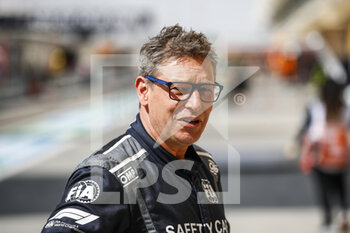 2022-03-19 - Bernd Maylander Mercedes Safety Car driver during the Formula 1 Gulf Air Bahrain Grand Prix 2022, 1st round of the 2022 FIA Formula One World Championship, on the Bahrain International Circuit, from March 18 to 20, 2022 in Sakhir, Bahrain - FORMULA 1 GULF AIR BAHRAIN GRAND PRIX 2022, 1ST ROUND OF THE 2022 FIA FORMULA ONE WORLD CHAMPIONSHIP - FORMULA 1 - MOTORS