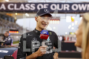 2022-03-20 - RUSSELL George (gbr), Mercedes AMG F1 Team W13, portrait during the Formula 1 Gulf Air Bahrain Grand Prix 2022, 1st round of the 2022 FIA Formula One World Championship, on the Bahrain International Circuit, from March 18 to 20, 2022 in Sakhir, Bahrain - FORMULA 1 GULF AIR BAHRAIN GRAND PRIX 2022, 1ST ROUND OF THE 2022 FIA FORMULA ONE WORLD CHAMPIONSHIP - FORMULA 1 - MOTORS
