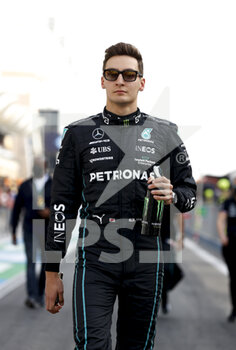 2022-03-20 - RUSSELL George (gbr), Mercedes AMG F1 Team W13, portrait during the Formula 1 Gulf Air Bahrain Grand Prix 2022, 1st round of the 2022 FIA Formula One World Championship, on the Bahrain International Circuit, from March 18 to 20, 2022 in Sakhir, Bahrain - FORMULA 1 GULF AIR BAHRAIN GRAND PRIX 2022, 1ST ROUND OF THE 2022 FIA FORMULA ONE WORLD CHAMPIONSHIP - FORMULA 1 - MOTORS