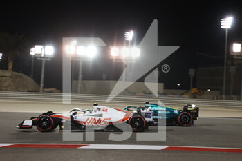 2022-03-20 - 47 SCHUMACHER Mick (ger), Haas F1 Team VF-22 Ferrari, action 18 STROLL Lance (can), Aston Martin F1 Team AMR22, action during the Formula 1 Gulf Air Bahrain Grand Prix 2022, 1st round of the 2022 FIA Formula One World Championship, on the Bahrain International Circuit, from March 18 to 20, 2022 in Sakhir, Bahrain - FORMULA 1 GULF AIR BAHRAIN GRAND PRIX 2022, 1ST ROUND OF THE 2022 FIA FORMULA ONE WORLD CHAMPIONSHIP - FORMULA 1 - MOTORS