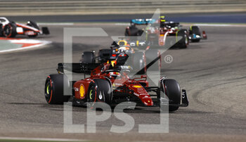 2022-03-20 - 16 LECLERC Charles (mco), Scuderia Ferrari F1-75, action during the Formula 1 Gulf Air Bahrain Grand Prix 2022, 1st round of the 2022 FIA Formula One World Championship, on the Bahrain International Circuit, from March 18 to 20, 2022 in Sakhir, Bahrain - FORMULA 1 GULF AIR BAHRAIN GRAND PRIX 2022, 1ST ROUND OF THE 2022 FIA FORMULA ONE WORLD CHAMPIONSHIP - FORMULA 1 - MOTORS