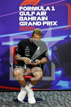 2022-03-20 - HAMILTON Lewis (gbr), Mercedes AMG F1 Team W13, portrait press conference during the Formula 1 Gulf Air Bahrain Grand Prix 2022, 1st round of the 2022 FIA Formula One World Championship, on the Bahrain International Circuit, from March 18 to 20, 2022 in Sakhir, Bahrain - FORMULA 1 GULF AIR BAHRAIN GRAND PRIX 2022, 1ST ROUND OF THE 2022 FIA FORMULA ONE WORLD CHAMPIONSHIP - FORMULA 1 - MOTORS