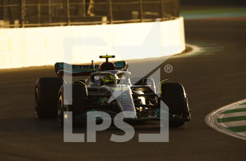 2022-03-24 - 44 HAMILTON Lewis (gbr), Mercedes AMG F1 Team W13, action during the Formula 1 STC Saudi Arabian Grand Prix 2022, 2nd round of the 2022 FIA Formula One World Championship, on the Jeddah Corniche Circuit, from March 25 to 27, 2022 in Jeddah, Saudi Arabia - FORMULA 1 TSC SAUDI ARABIAN GRAND PRIX 2022, 2ND ROUND OF THE 2022 FIA FORMULA ONE WORLD CHAMPIONSHIP - FORMULA 1 - MOTORS