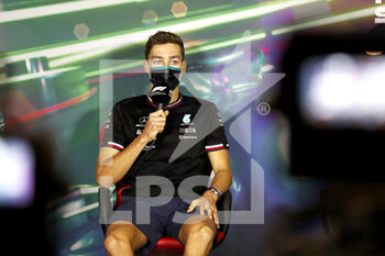 2022-03-25 - RUSSELL George (gbr), Mercedes AMG F1 Team W13, portrait, press conference during the Formula 1 STC Saudi Arabian Grand Prix 2022, 2nd round of the 2022 FIA Formula One World Championship, on the Jeddah Corniche Circuit, from March 25 to 27, 2022 in Jeddah, Saudi Arabia - FORMULA 1 STC SAUDI ARABIAN GRAND PRIX 2022, 2ND ROUND OF THE 2022 FIA FORMULA ONE WORLD CHAMPIONSHIP - FORMULA 1 - MOTORS