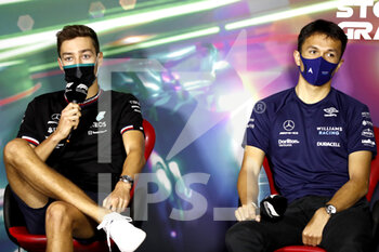 2022-03-25 - RUSSELL George (gbr), Mercedes AMG F1 Team W13, ALBON Alexander (tha), Williams Racing FW44, portrait during the Formula 1 STC Saudi Arabian Grand Prix 2022, 2nd round of the 2022 FIA Formula One World Championship, on the Jeddah Corniche Circuit, from March 25 to 27, 2022 in Jeddah, Saudi Arabia - FORMULA 1 STC SAUDI ARABIAN GRAND PRIX 2022, 2ND ROUND OF THE 2022 FIA FORMULA ONE WORLD CHAMPIONSHIP - FORMULA 1 - MOTORS